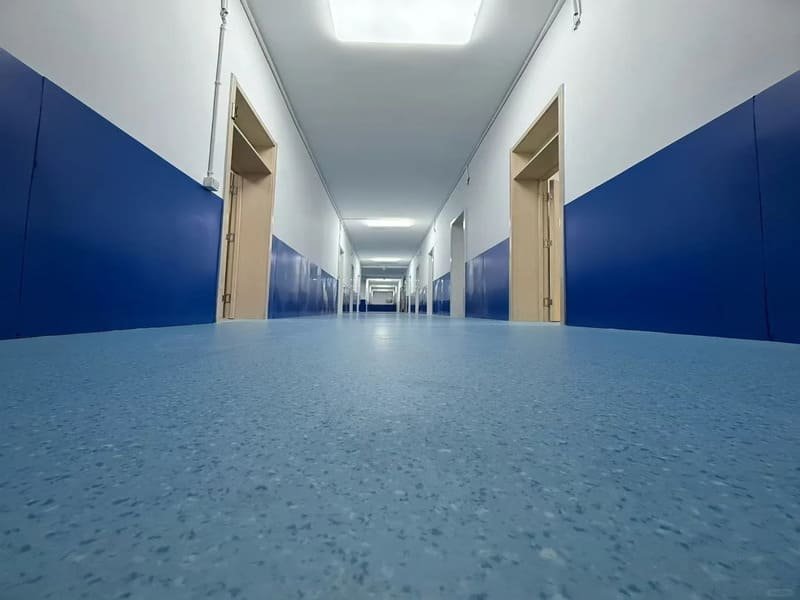 healthcare PVC flooring iodine resistance operating room
